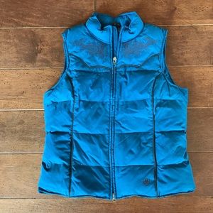 [Ariat] down filled embroidered vest